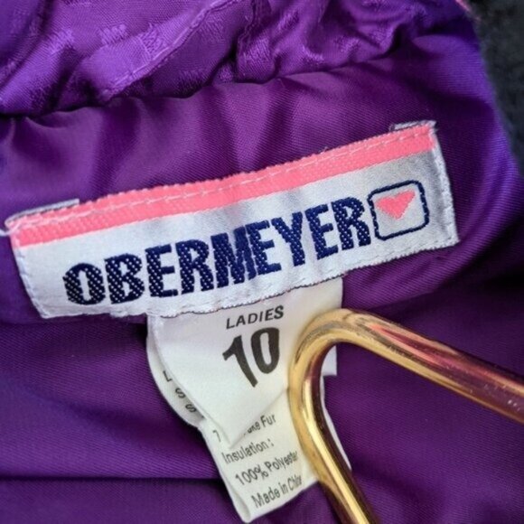Vintage 80s Obermeyer Hot Pink Ski Jacket 10 Barbie Barbiecore Embroidered - Picture 5 of 8